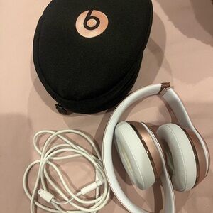 Beats by Dre Over-Ear Headphones - White and Gold